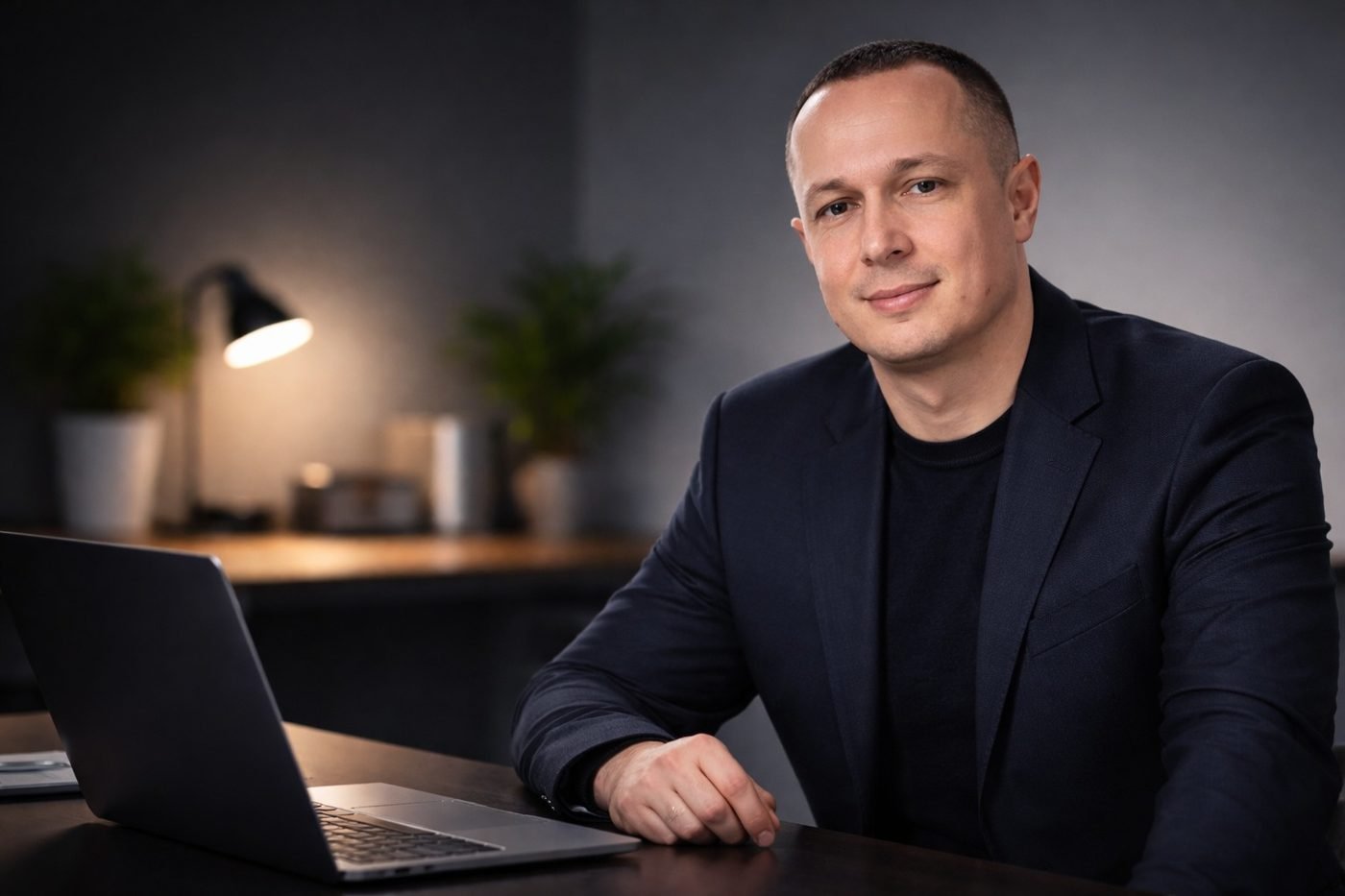 Aleksandar Andjelković, web developer iz Beograda, za radnim stolom